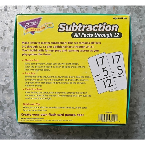2/$10 Subtraction Flashcards - Picture 2 of 4